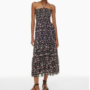 Aritizia Little Moon - Sanibel dress - Tiered halter floral maxi - Sz M